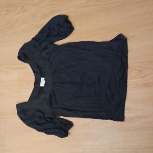 EUC Ann Taylor LOFT sz M black 3/4 sleeve top
